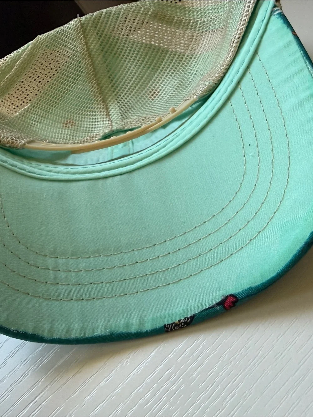 EXPENSIVE Patch Trucker Hat with Chicken Print Mesh SnapBack OS